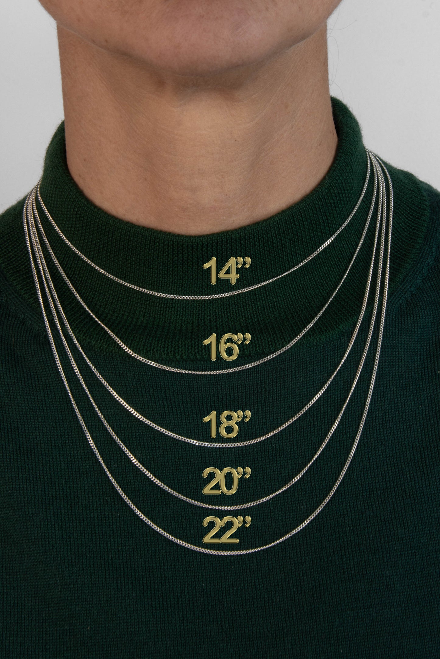Solid sterling silver 925 curbed chain necklace sizing handmade in Asheville, NC.