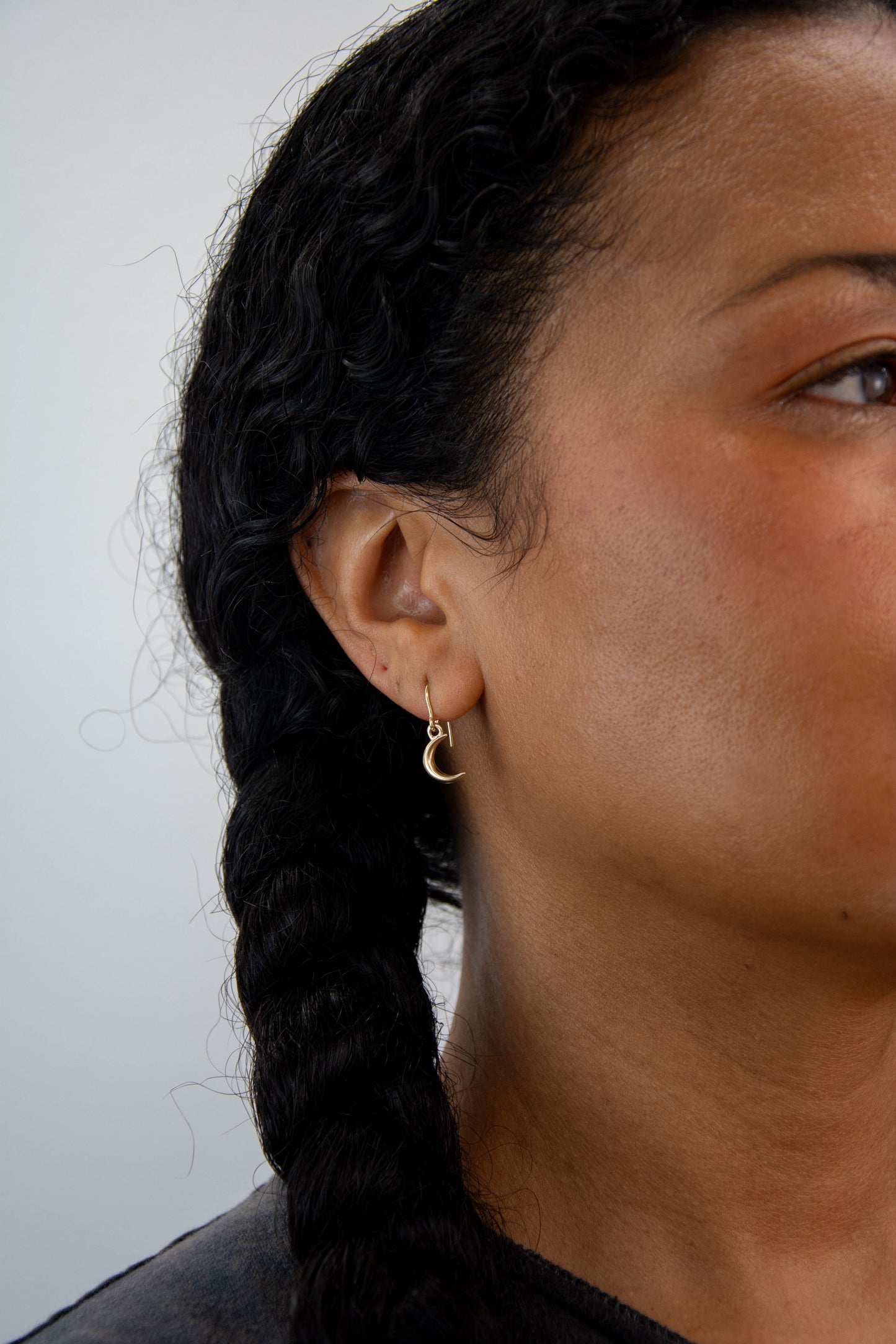 Moon Earring 14K Gold