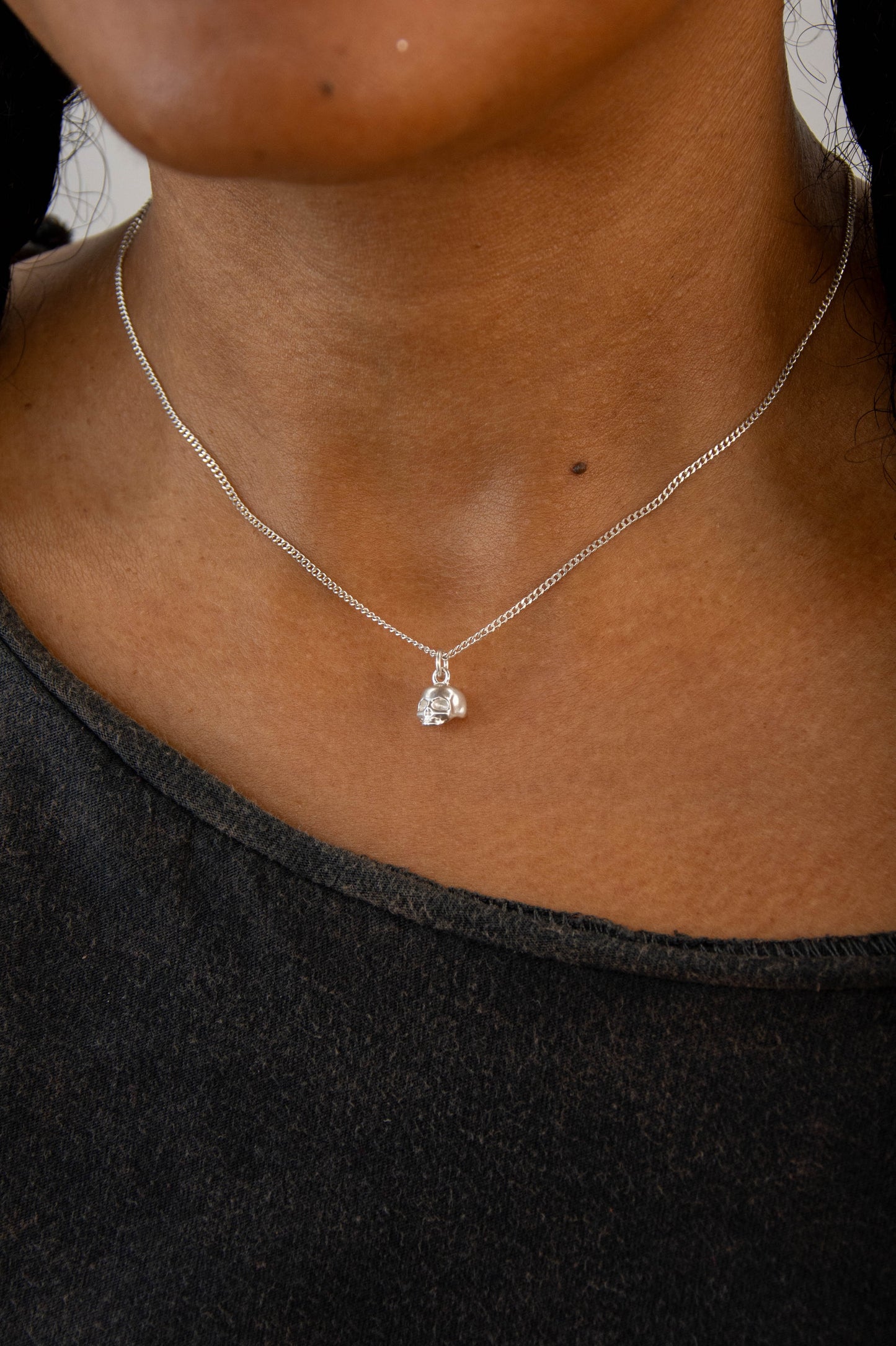 Skull Charm 925 Sterling Silver