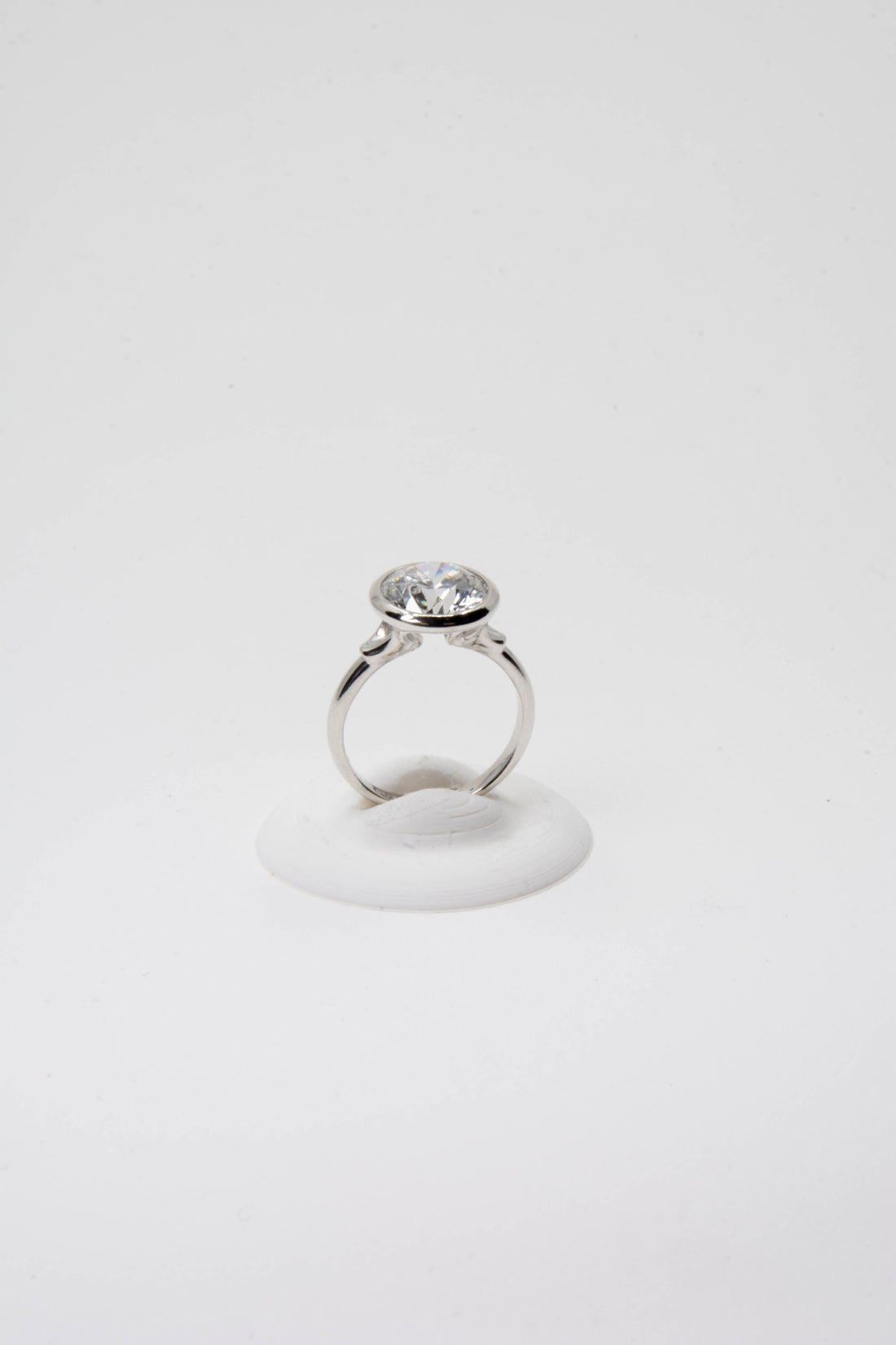 Platinum Bezel Set 4.5ct lab Diamond