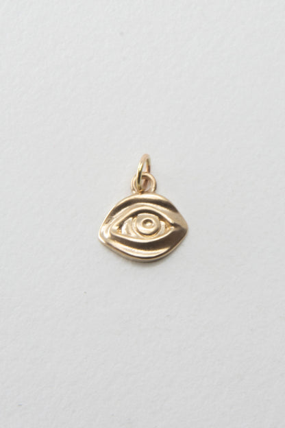 Solid 14K Gold Eye charm