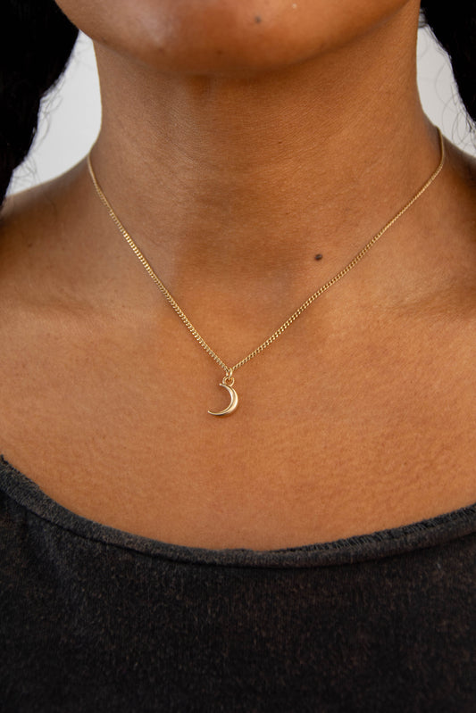 Moon Charm 14K Gold