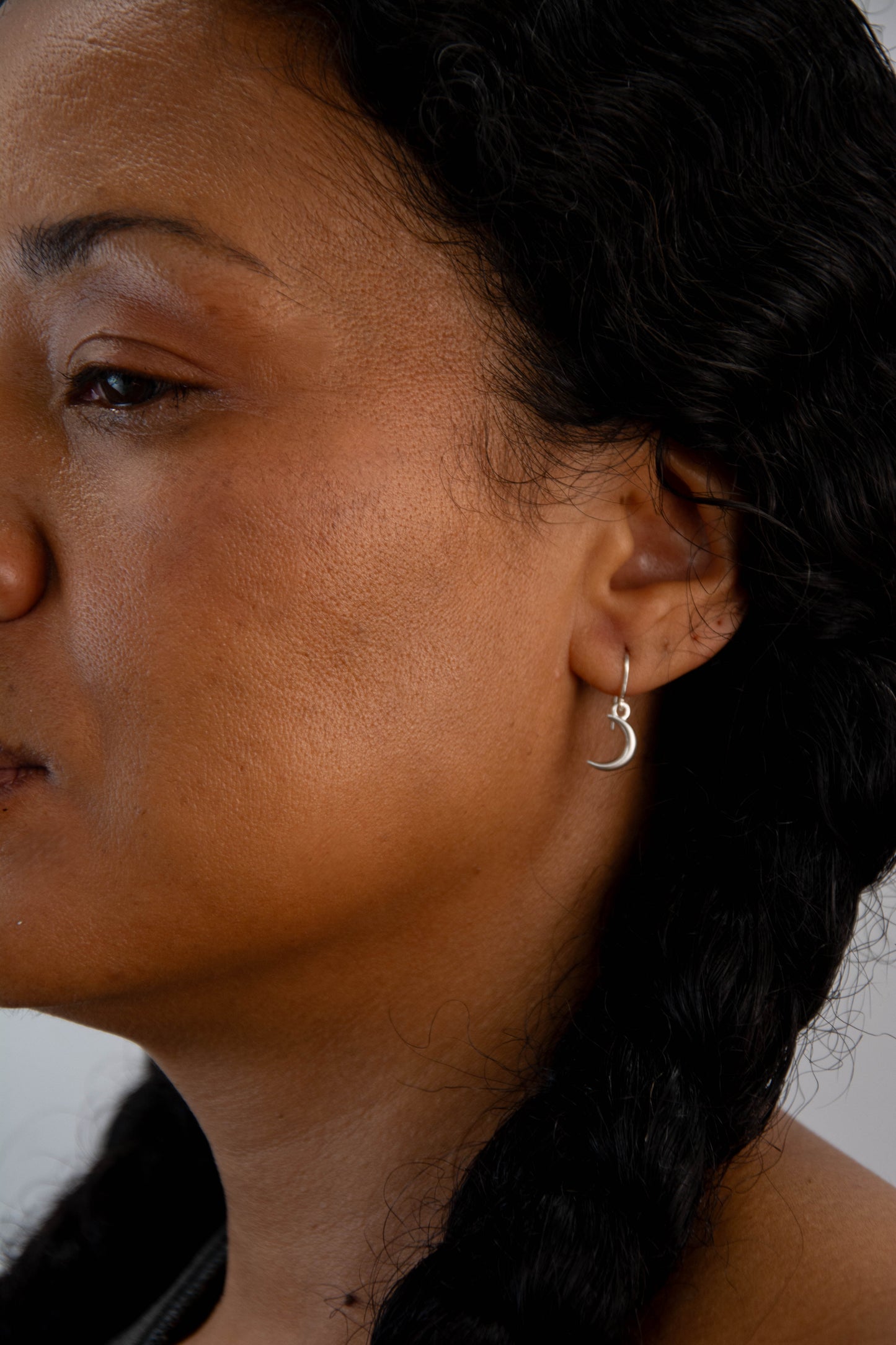 Moon Earring 925 Sterling Silver