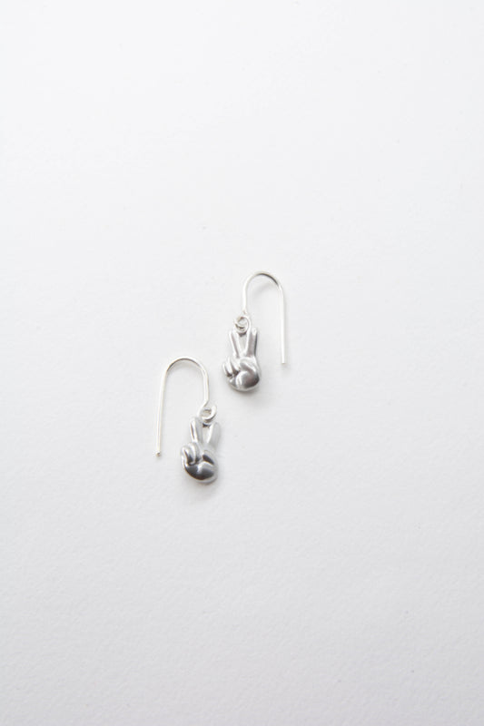 Peace Earring 925 Sterling Silver