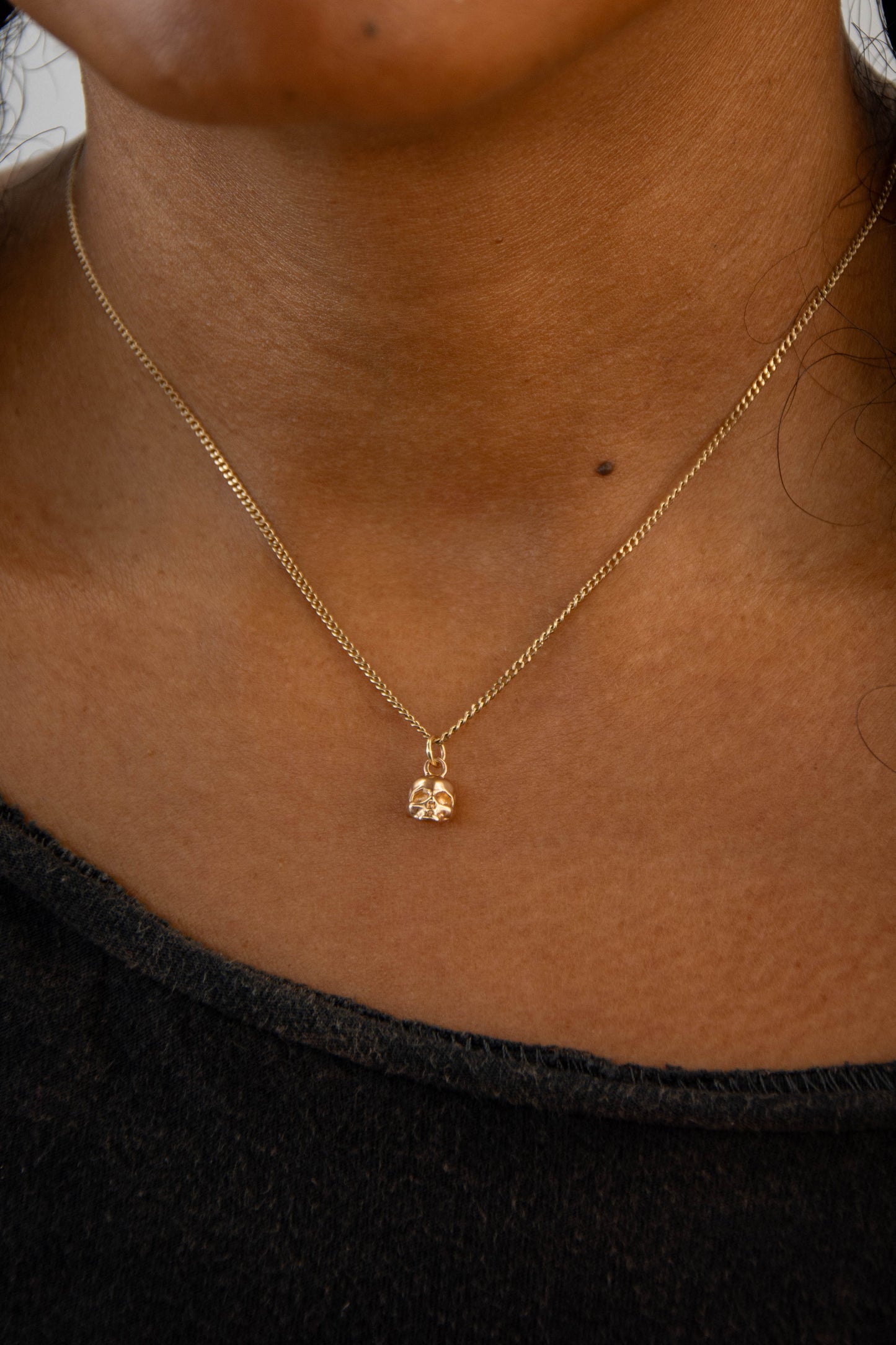 Skull Charm 14 K Gold