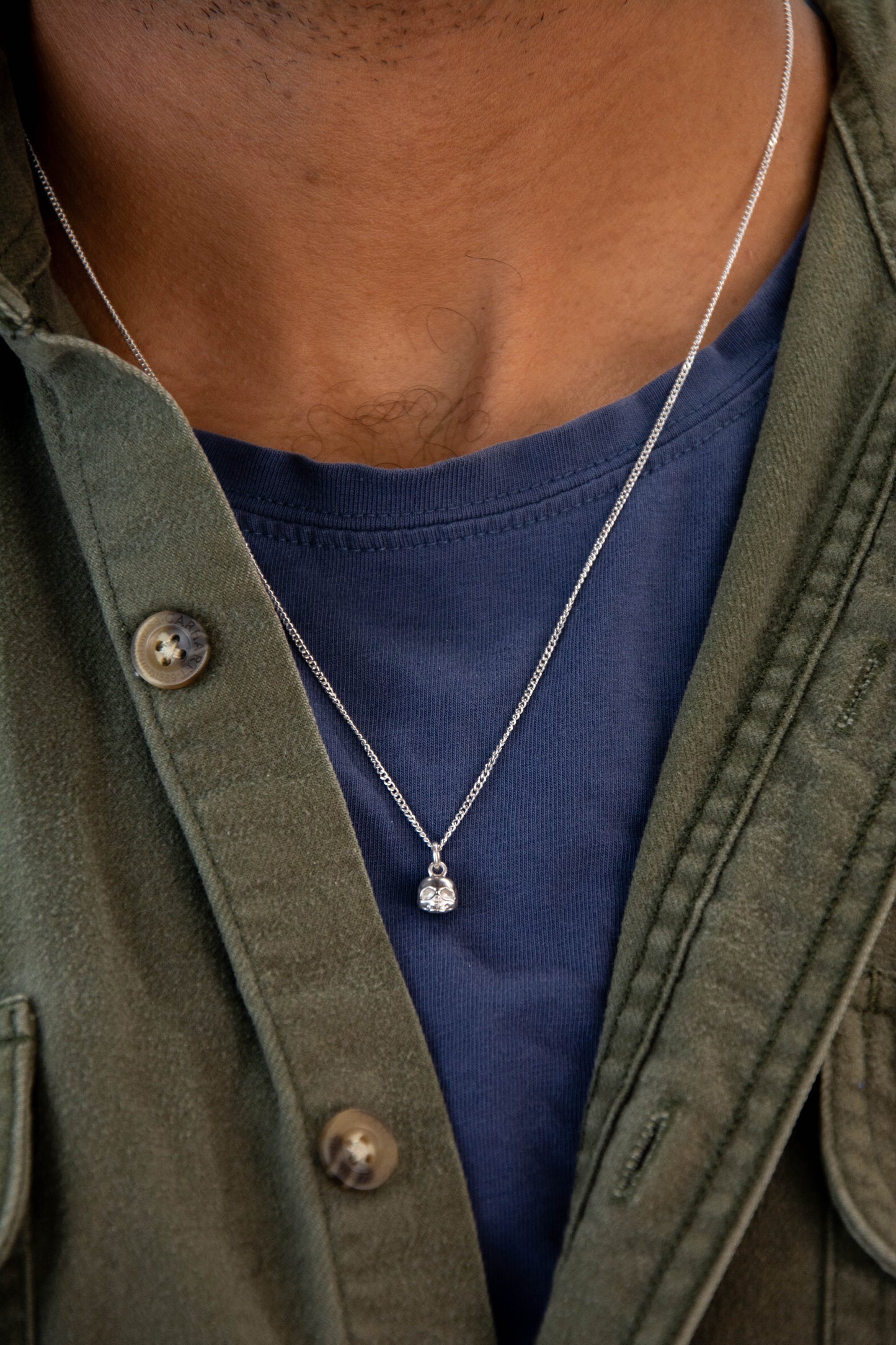 Skull Charm 925 Sterling Silver