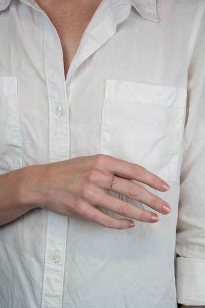 Solitaire Ring 14k Gold and Montana Sapphire