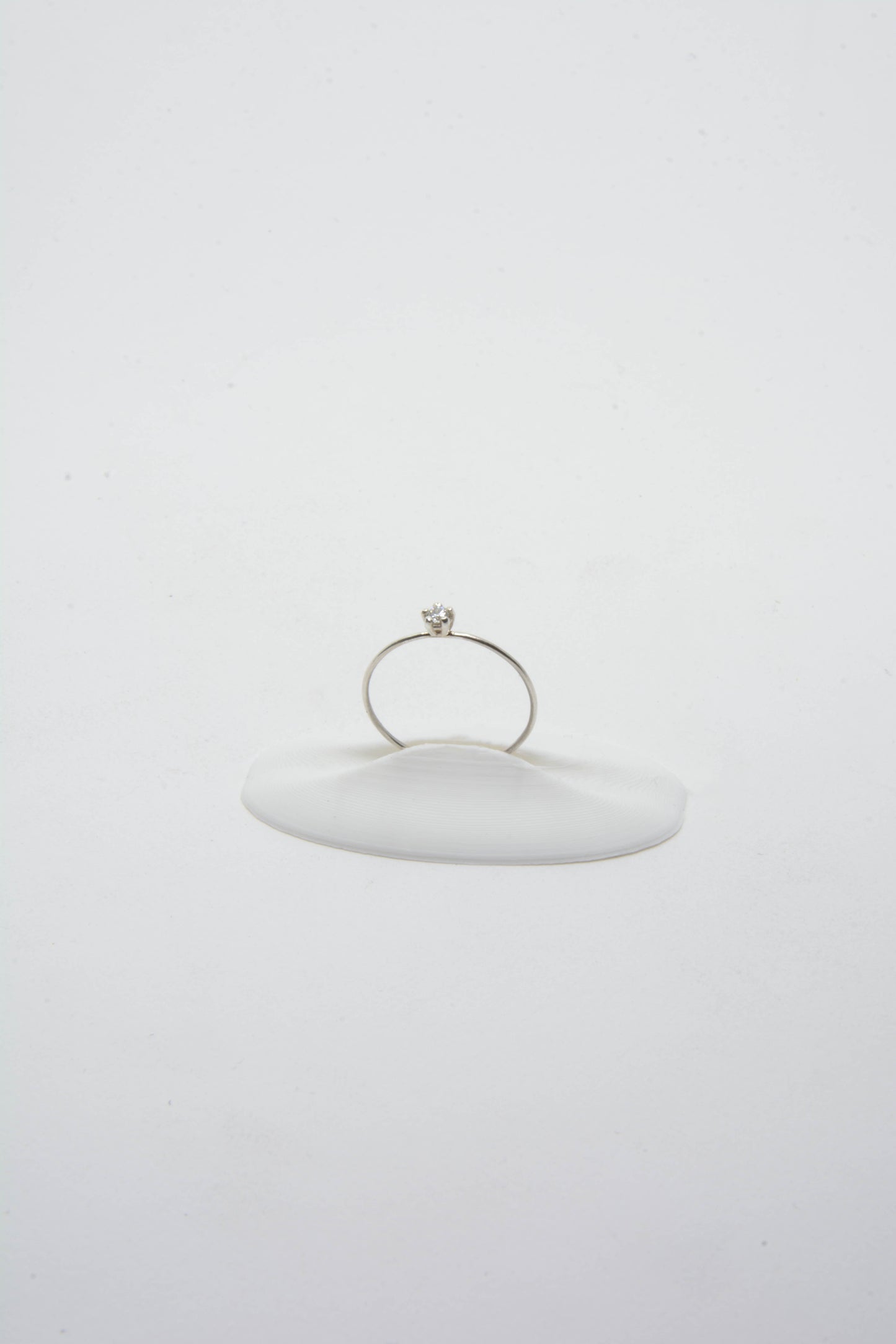 Solitaire Ring 925 Sterling Silver and Diamond