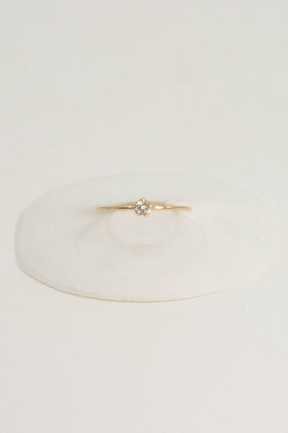 Solid 14k gold diamond solitaire ring