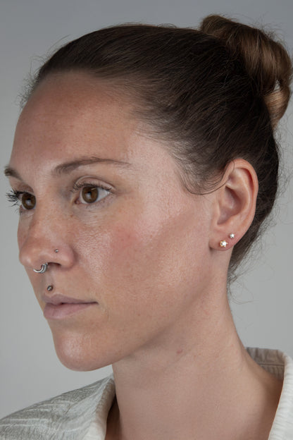 Solid 14k Gold Diamond Stud Earrings