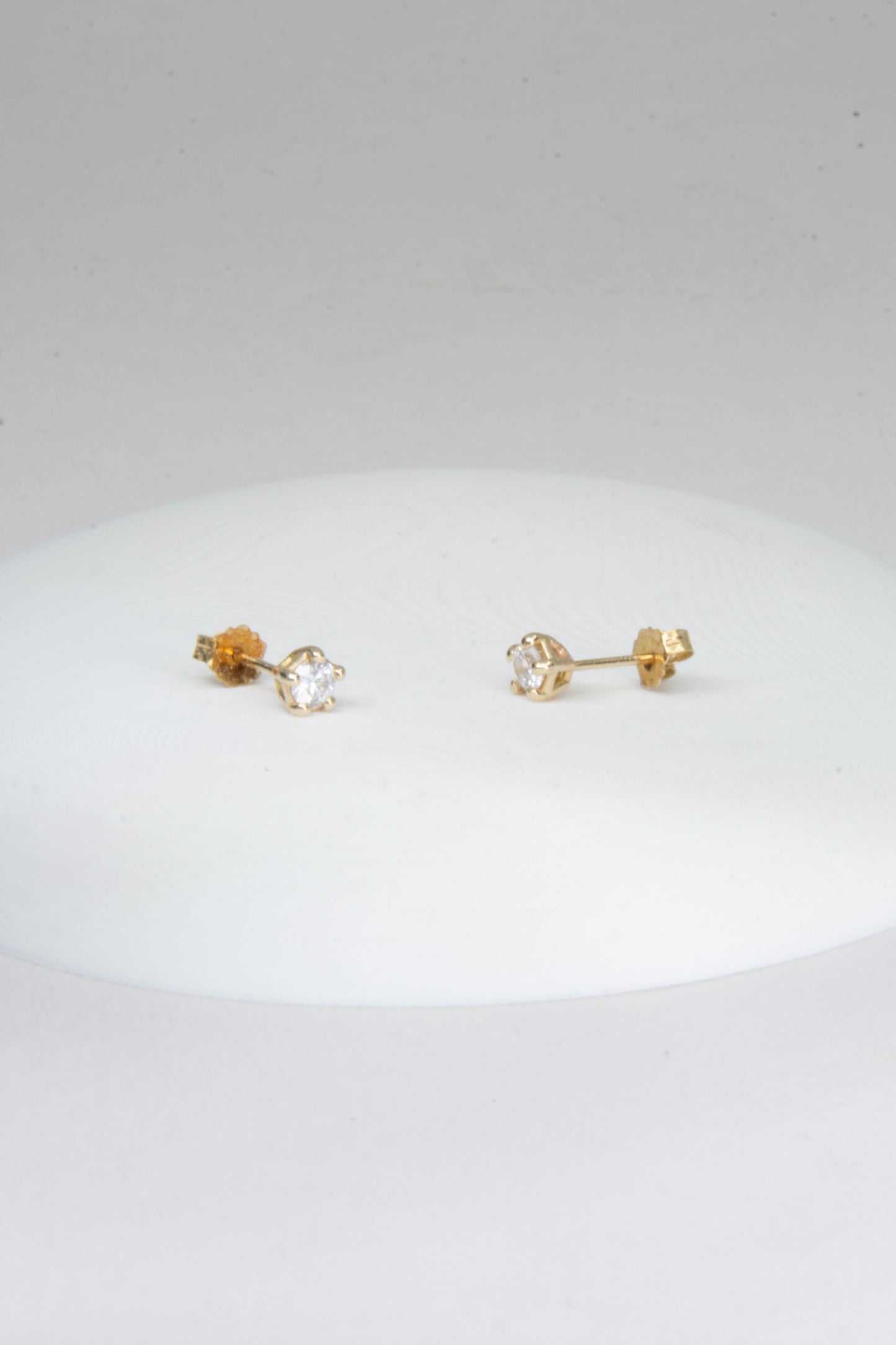 Solid 14k Gold Diamond Stud Earrings
